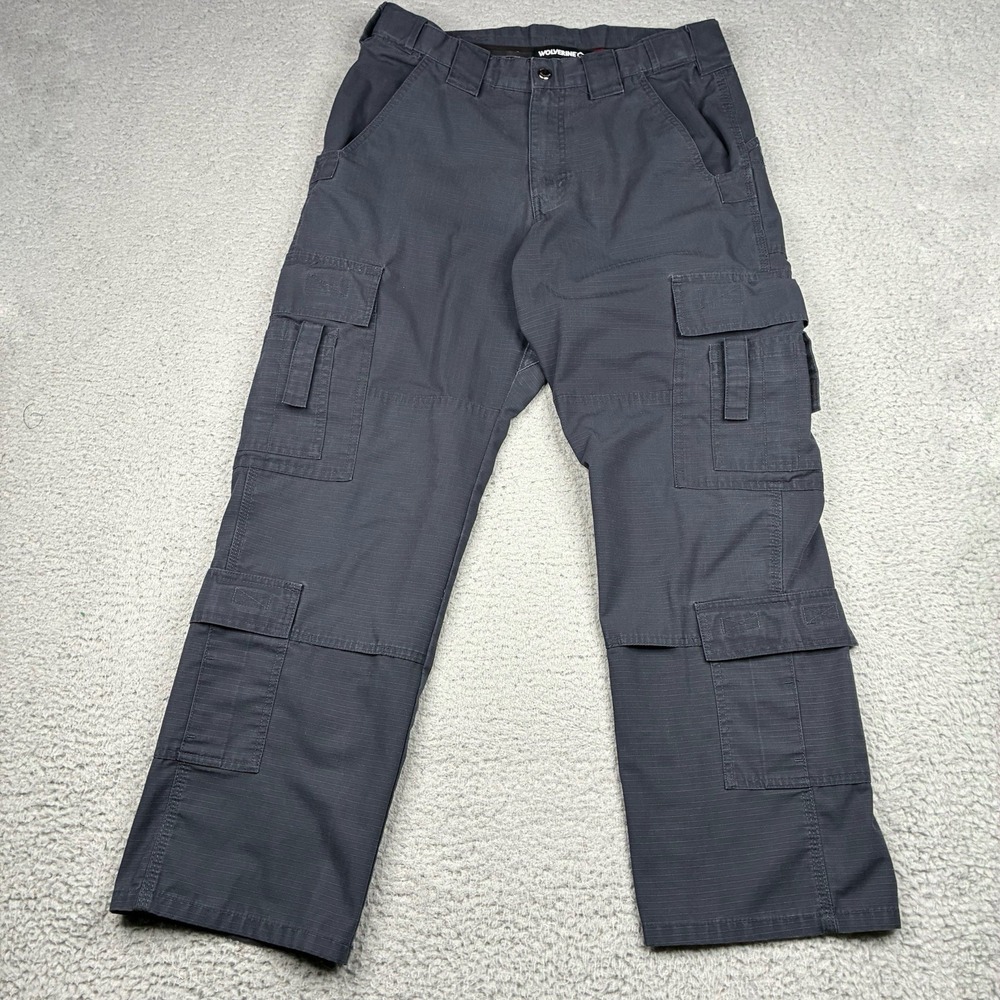 Wolverine Ripstop Cargo Pants Men's 32x30 Black Faded Tactical Utility Work